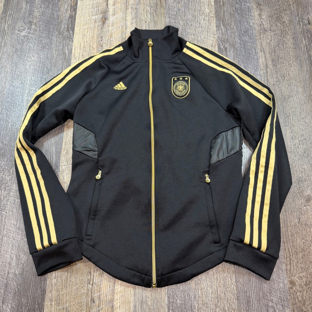 Adidas Womens M (FITS XS/S) Deutscher FUSSBALL BUND Germany Soccer Jacket 2010